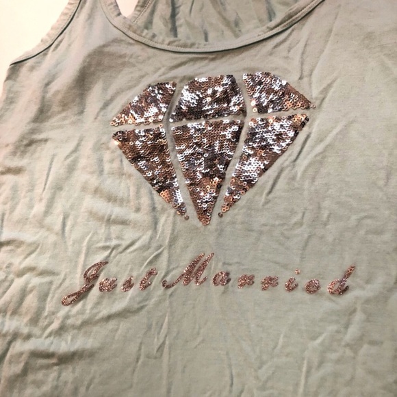 🍍SOLD VS Victoria’s Secret Just Married Tank - Picture 2 of 4